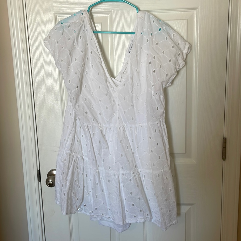 White mini dress